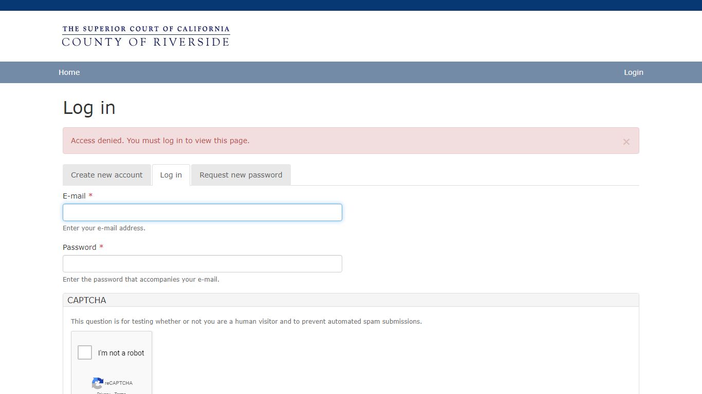 Log in | Riverside Superior Court - California